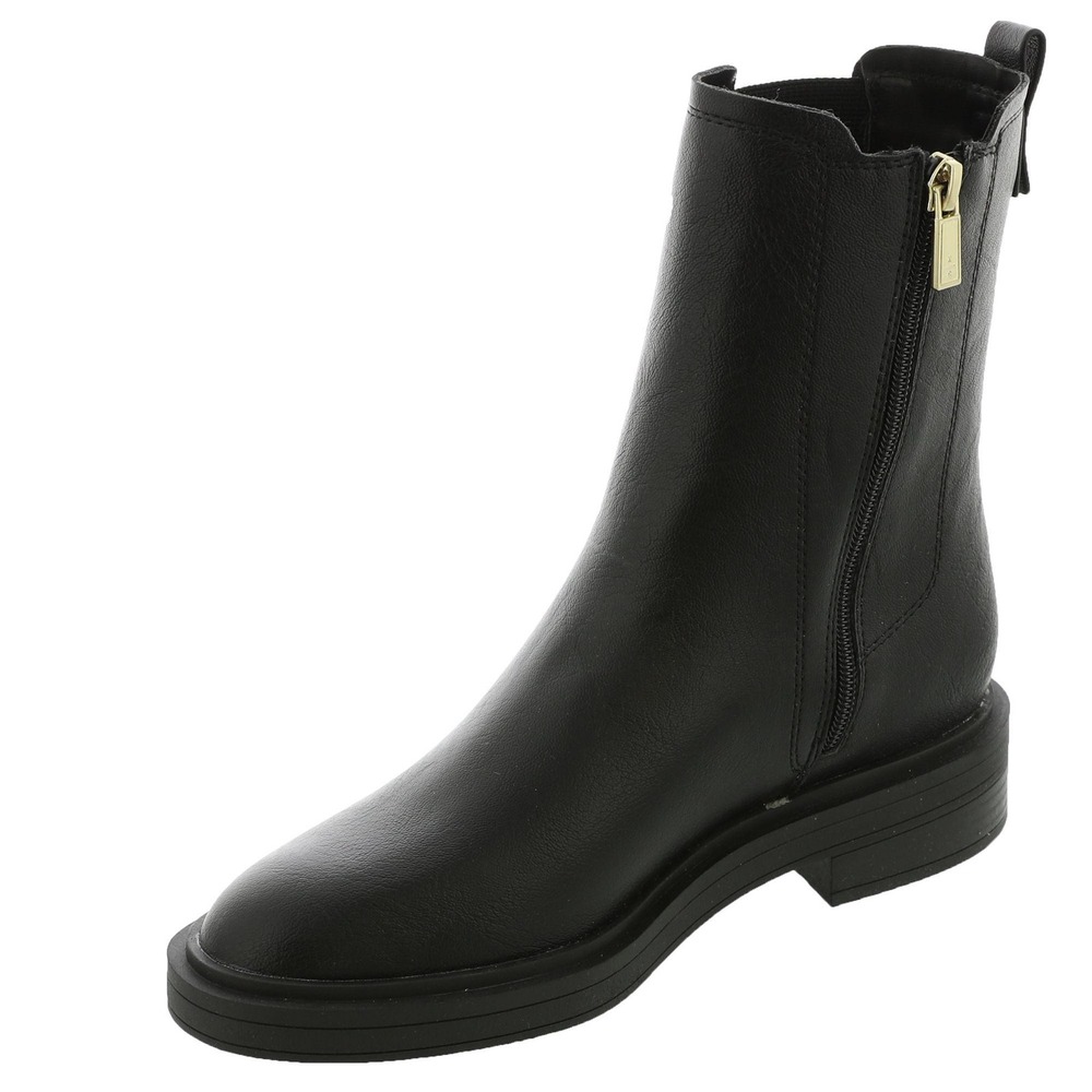 Kenneth Cole Reaction Anabelle Chelsea Womens 7.5 Black Boot Ankle Zip NWT